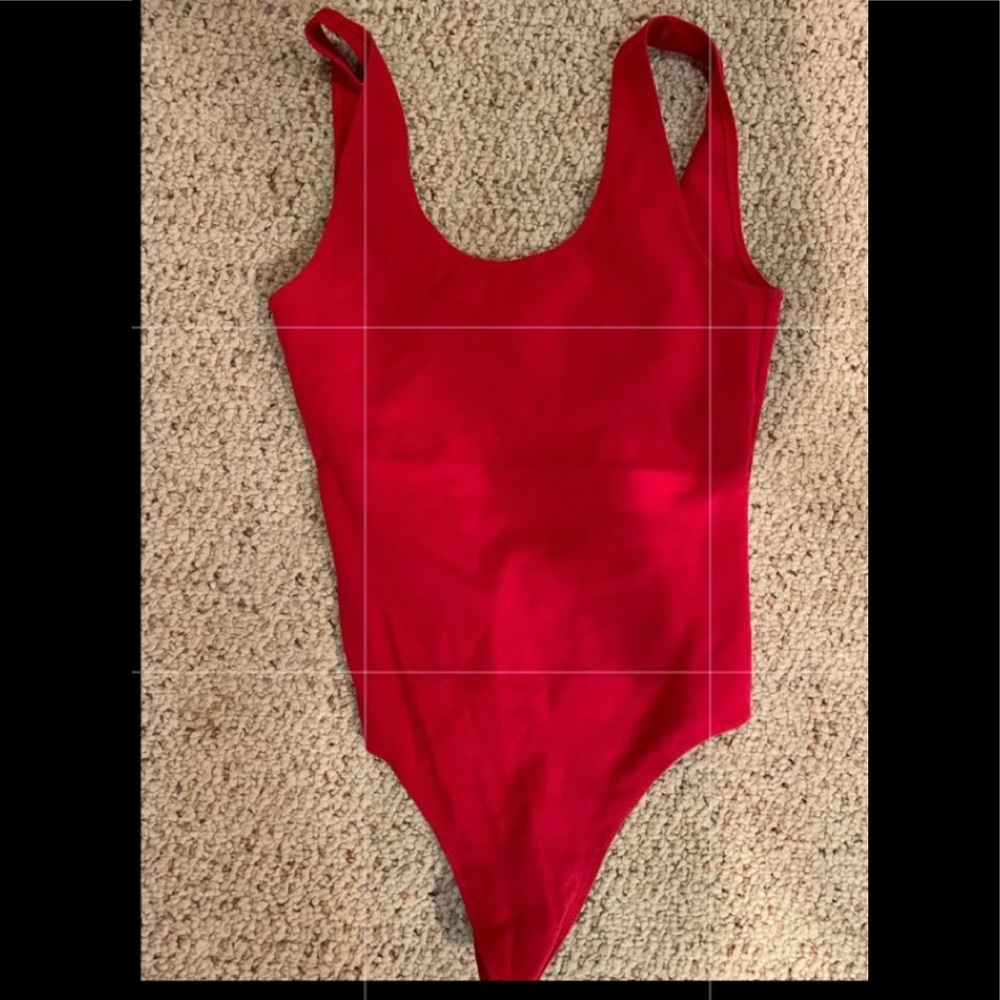 Aritzia red bodysuit